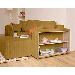 Acheter Bestmobilier Topaze - canapé d'angle réversible 4 places - convertible avec coffre, tablette et poufs -