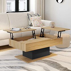 Idmarket MARKET Table basse EDEN - Bois et noir