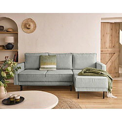 Lisa Design Charlie - Canapé d'Angle Réversible 4 Places - Gris