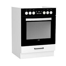 Pegane Meuble bas cuisine pour four blanc