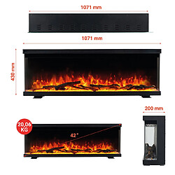 Kaminio cheminée électrique encastrable - Noir pas cher