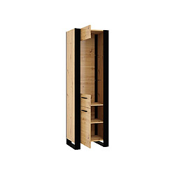 Bestmobilier Donnely - vitrine - bois et noir - 188 cm