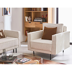 Lisa design Fauteuil Charlie velours - Ecru