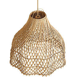 ICONIK INTERIOR Lampe Suspendue en Rotin Style Boho - Rodric Naturel pas cher