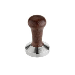 Presse à café tamper d'expresso 58 mm plane en acier inoxydable avec manche en bois marron - MOTTA