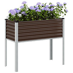 vidaXL Jardinière Acier Marron