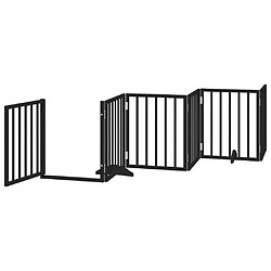 Acheter vidaXL Barrière Pour Chiens Et Porte 6 Panneaux - Noir