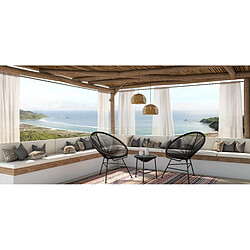 Acheter ICONIK INTERIOR Chaise d'extérieur - Chaise de jardin d'extérieur - Acapulco Noir