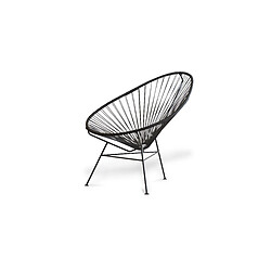Avis ICONIK INTERIOR Chaise d'extérieur - Chaise de jardin d'extérieur - Acapulco Noir