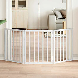 vidaXL Barrière pliante 3 panneaux blanche