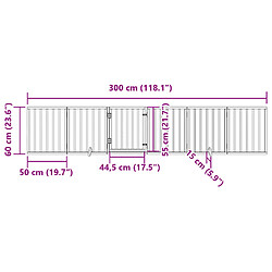 vidaXL Barrière 6 panneaux - Bois de peuplier pas cher