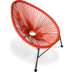 ICONIK INTERIOR Chaise d'extérieur - Chaise de jardin d'extérieur - Acapulco Orange