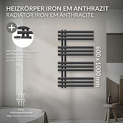 LuxeBath Radiateur 60x100 cm - Anthracite