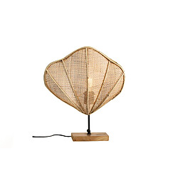 Romimex Lampe de bureau Rotin Naturel