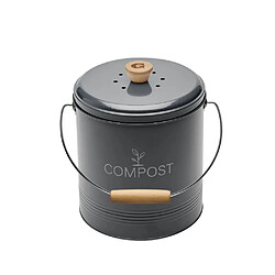 GUILLOUARD DISTRIBUTION Seau à compost rond 4.5l gris - 040605 - GUILLOUARD
