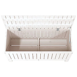 Avis Helloshop26 Coffre boîte meuble de jardin rangement 108 x 42,5 x 54 cm bois de pin blanc 02_0013068