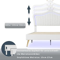 KOMHTOM Lit Simple Capitonné 90x200 cm - Blanc pas cher