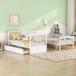 Avis KOMHTOM Lit Mezzanine 90x200 cm - Blanc
