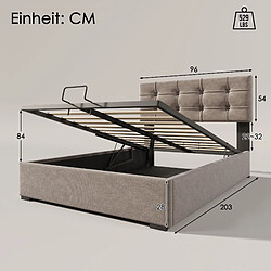 Acheter KOMHTOM Lit double rembourré 90x200 cm