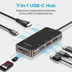 Promate Hub USB-C 5-en-1 - Gris