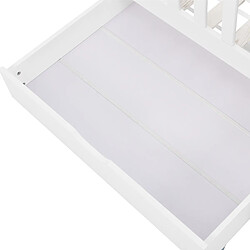 KOMHTOM Lit Maison Enfant 90x200 cm - Blanc pas cher