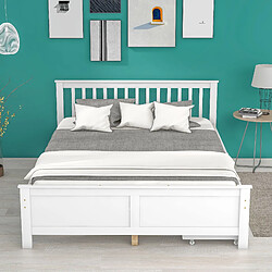 Acheter KOMHTOM Lit simple 140x200 Blanc