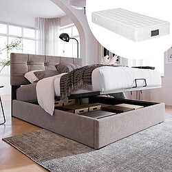 Avis KOMHTOM Lit double rembourré 90x200 cm