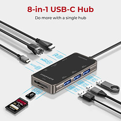 Promate Hub USB-C 8-en-1 PrimeHub-Mini