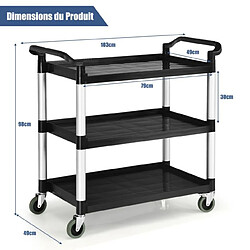 HelloShop26 Chariot 3 étagères