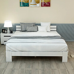 KOMHTOM Lit Double 200x140 Blanc