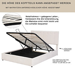 KOMHTOM Lit double - Blanc LED pas cher