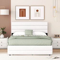 Komhtom Lit double en lin - Blanc pas cher