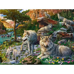 Ravensburger Puzzle Loups au printemps 1500 pièces