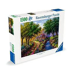 Ravensburger Puzzle adulte Cottage au bord de la rivière - 1500 pièces pas cher