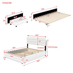 Avis Komhtom Lit double en lin - Blanc