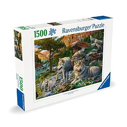 Ravensburger Puzzle Loups au printemps 1500 pièces pas cher