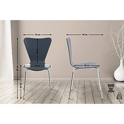 Decoshop26 Chaise empilable 10_0003330 - Gris/Bois