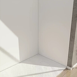 AURLANE Panneau mural de douche aluminium - Blanc