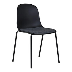 EPIKASA Chaises Madalena, Lot de 2 - Noir