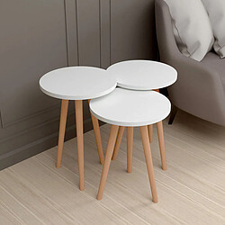 Alexandra House Living Set de Tables Gigognes Alexandra Living Blanc