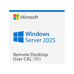 Microsoft Windows Server 2025 Remote Desktop Services (RDS) 50 user connections CAL - Clé licence à télécharger - Livraison rapide 7/7j