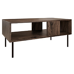 Bestmobilier Franco - table basse - effet bois - 1 niche - 100 cm