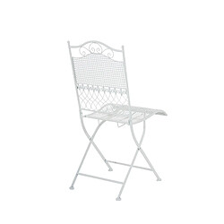 Decoshop26 Lot de 2 chaises de jardin pliables - Blanc pas cher
