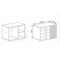 Vivaldi Commode Moderno Chêne Artisan