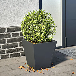 vidaXL Jardinière anthracite 30x30x30 cm acier