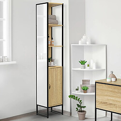 Idmarket Colonne sdb DETROIT 1p +miroir