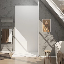AURLANE Panneau mural de douche aluminium - Blanc