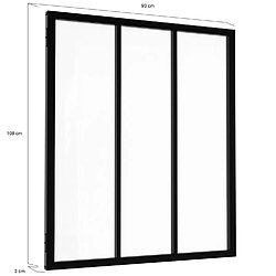 Acheter Idmarket Verrière 3 vitrages 93x108 noi