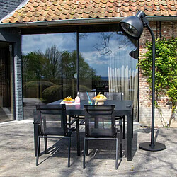 Wilsa Garden Chauffe terrasse électrique avec télécommande 2000W Noir LUMINA