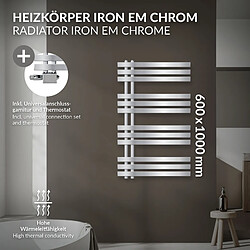 LuxeBath Radiateur Chrome 60x100 cm Raccord Universel